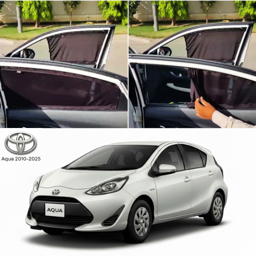 Toyota Aqua 2010–2025 Railing Curtains Premium Sunshade Window Curtain Set