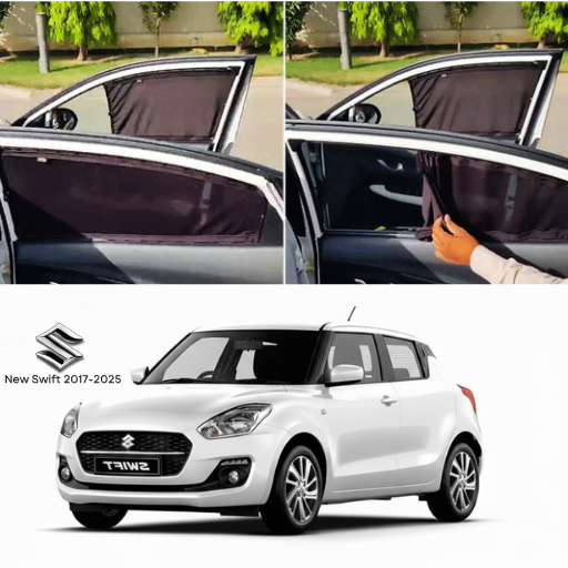 Suzuki Swift 2017–2025 Railing Curtains Premium Sunshade Window Curtain Set