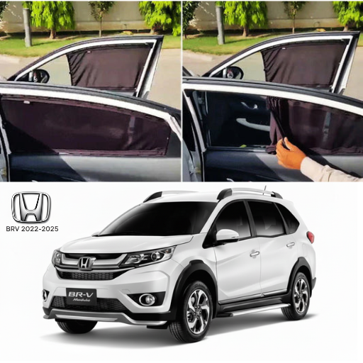 Honda BR-V 2018–2026 Railing Curtains Premium Sunshade Window Curtain Set