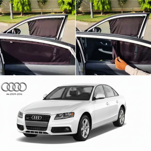 Audi A4 2000–2022 Railing Curtains Premium Sunshade Window Curtain Set