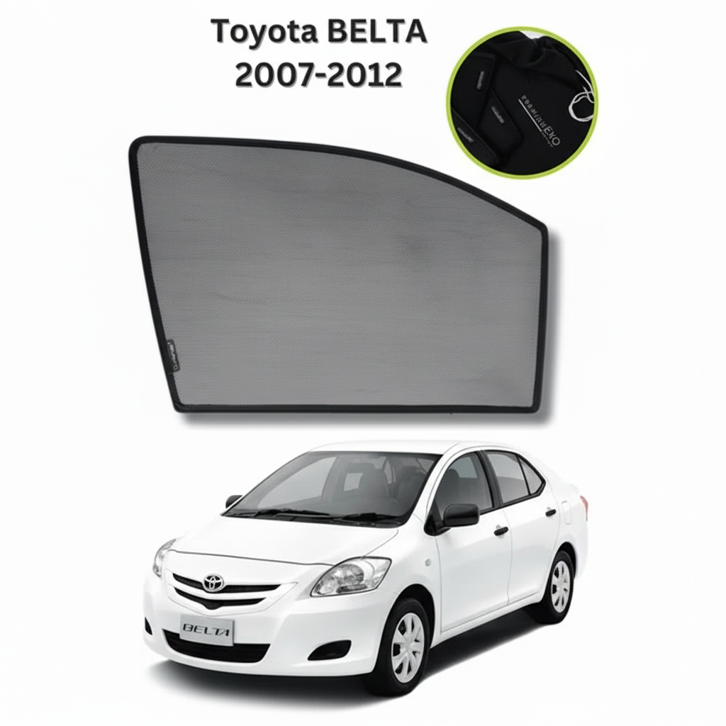 Toyota Belta Sun Shades 2006–2012 | Premium UV & Heat Protection