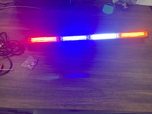 8-Bar LED Police & White Dash Light – Emergency & Warning Indicator