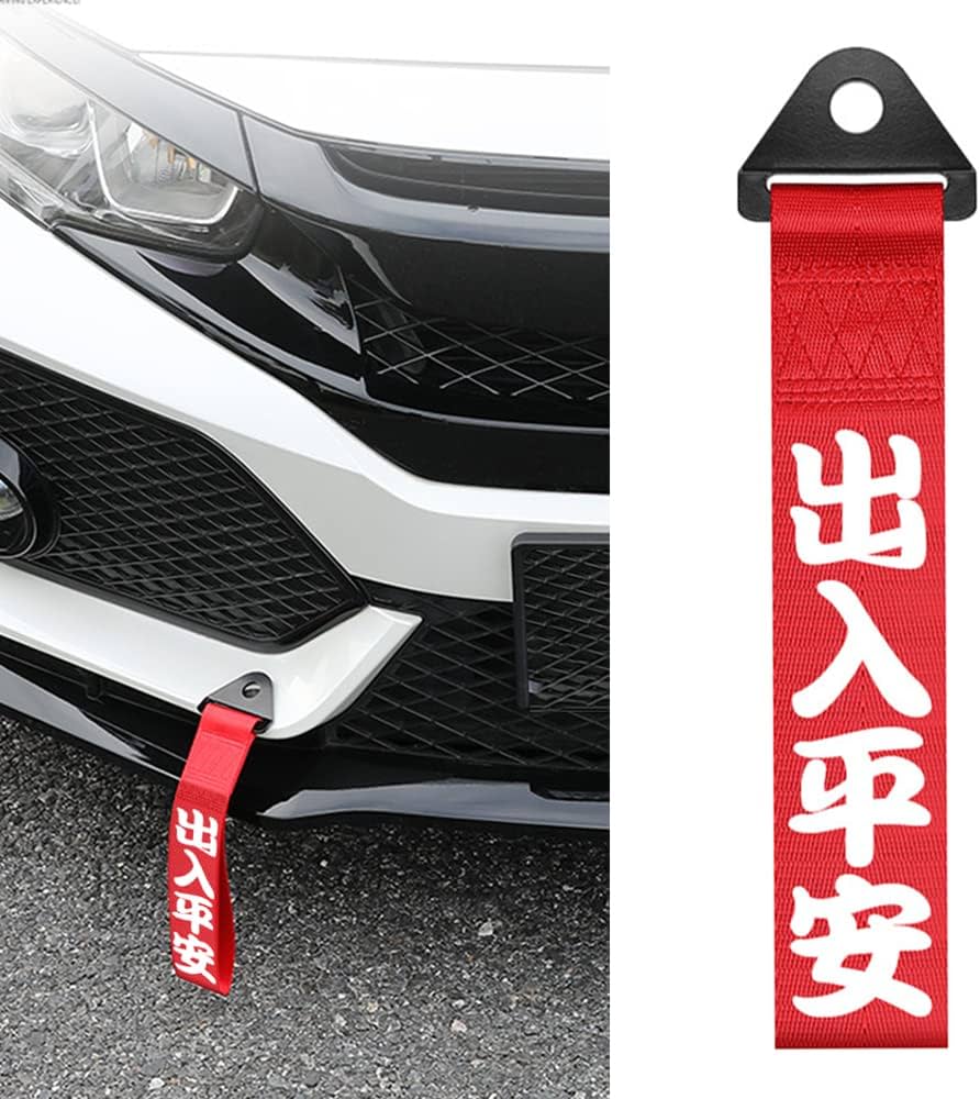 Car Tow Hook Strap – Front Bumper, JDM Modification Accessory