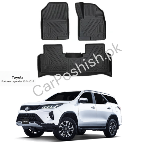 TPE Floor Mats for Toyota Fortuner 🚗 | Custom Fit All-Weather • Eco-Friendly • Heavy Duty Protection-3Pcs