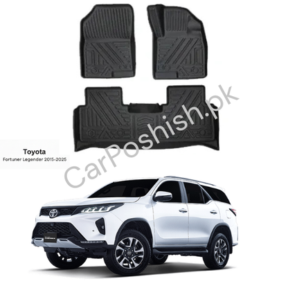 TPE Floor Mats for Toyota Fortuner 🚗 | Custom Fit All-Weather • Eco-Friendly • Heavy Duty Protection-3Pcs