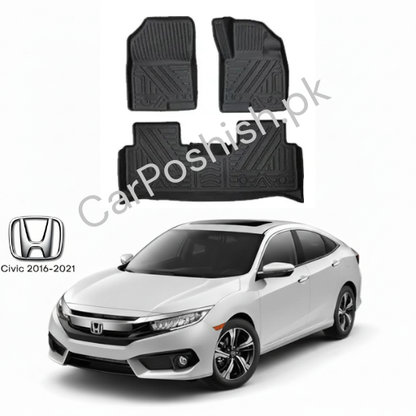 TPE Floor Mats for Honda Civic 🚗 | Custom Fit All-Weather • Eco-Friendly • Heavy Duty Protection