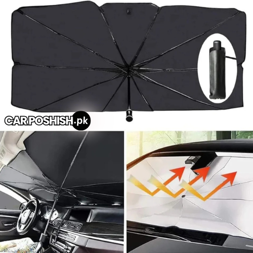 Universal Car Front Windshield Sunshade – 60×130CM UV Protection Sun Shade | Heat & Sunlight Blocker For All Cars