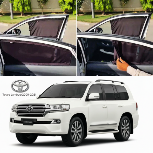 Toyota Land Cruiser 2008–2025 Railing Curtains Premium Sunshade Window Curtain Set