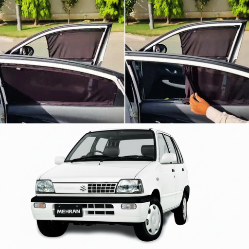 Mehra Railing Curtains Premium Sunshade Window Curtain Set