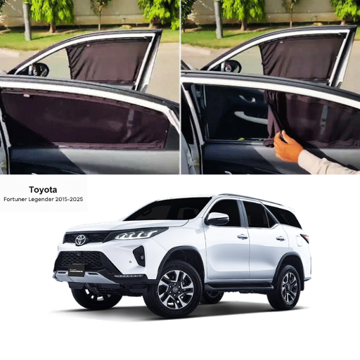 Toyota Fortuner 2015–2026 Railing Curtains Premium Sunshade Window Curtain Set