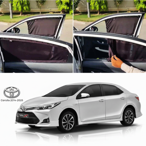 Toyota Corolla 2015–2026 Railing Curtains Premium Sunshade Window Curtain Set