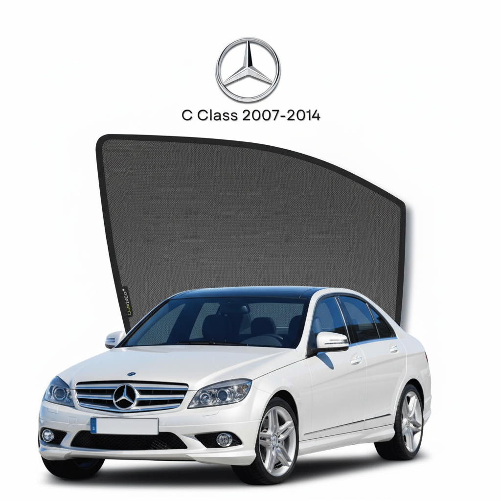 Mercedes C Class 2007–2017 Sunshades Premium UV & Heat Protection