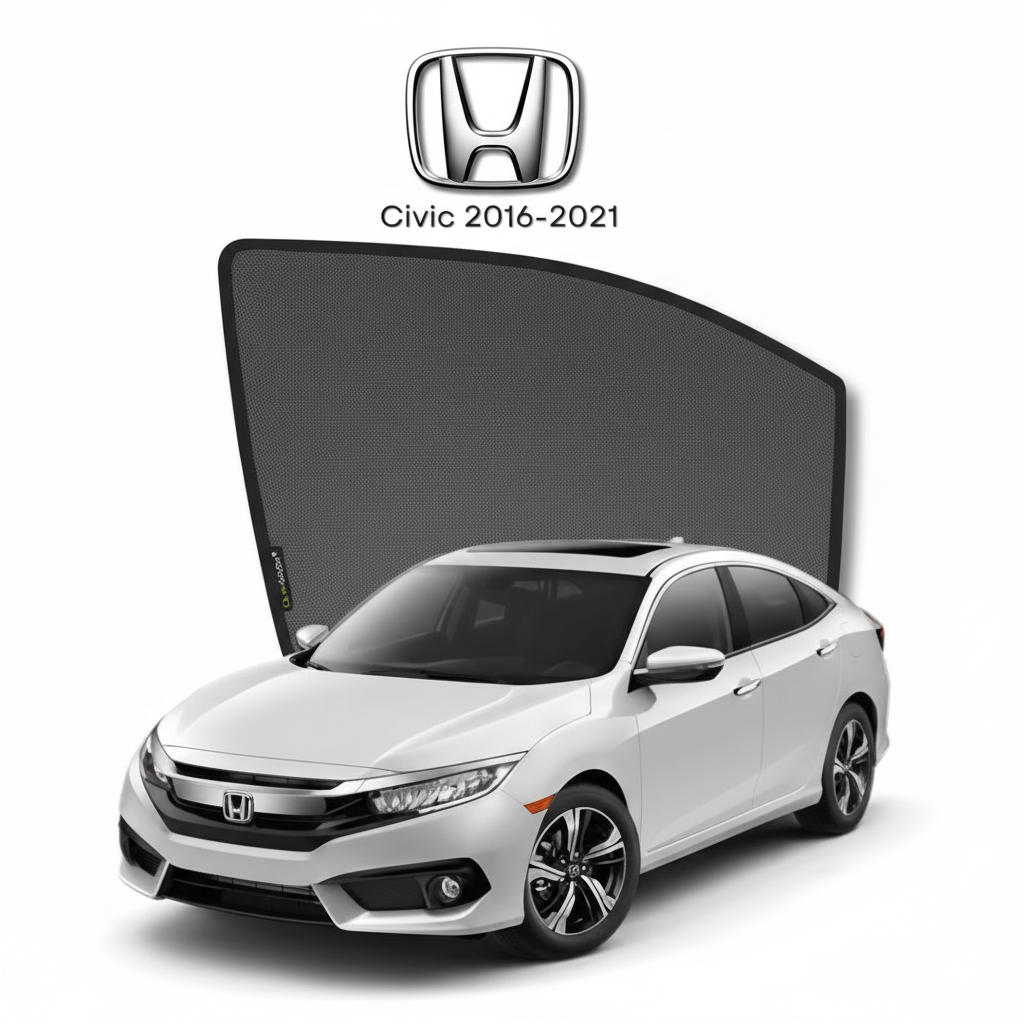 Honda Civic Sun Shades 2015–2021 | Premium UV & Heat Protection