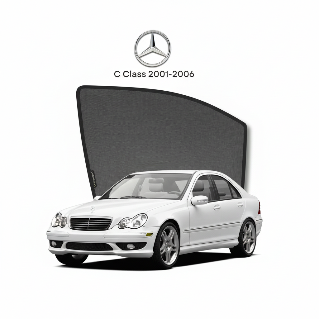 Mercedes C Class 2000–2006 Sunshades Premium UV & Heat Protection