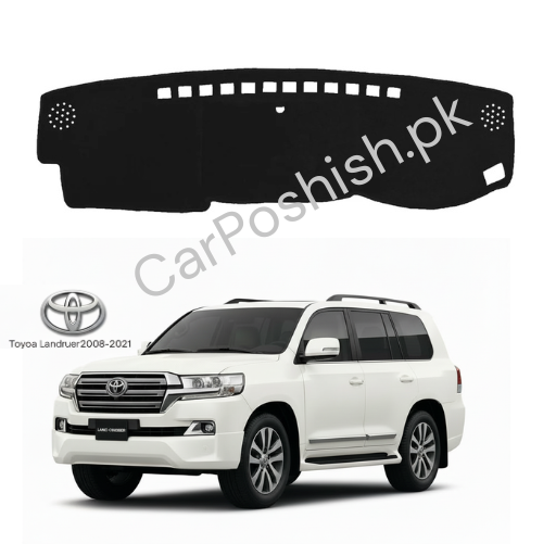 Toyota Land Cruiser LC 200 Dashboard Mat – Premium Anti-Slip Black Dashboard Cover | Custom Fit 🚗✨