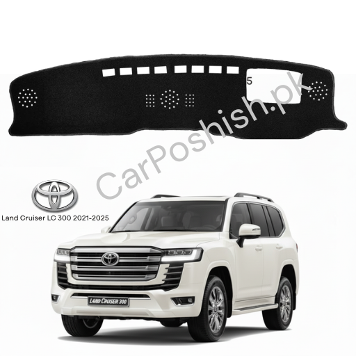Toyota Land Cruiser LC 300 Dashboard Mat – Premium Anti-Slip Black Dashboard Cover | Custom Fit 🚗✨
