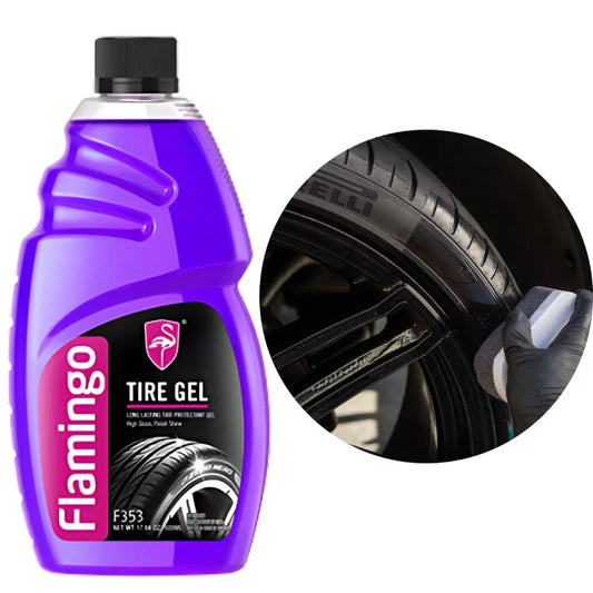 Flamingo Tire Gel 500ml – Premium Wax & Polish for Cars and Bikes